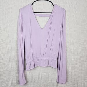 EXPRESS NWT Lavender Open Back Long Sleeve Blouse M